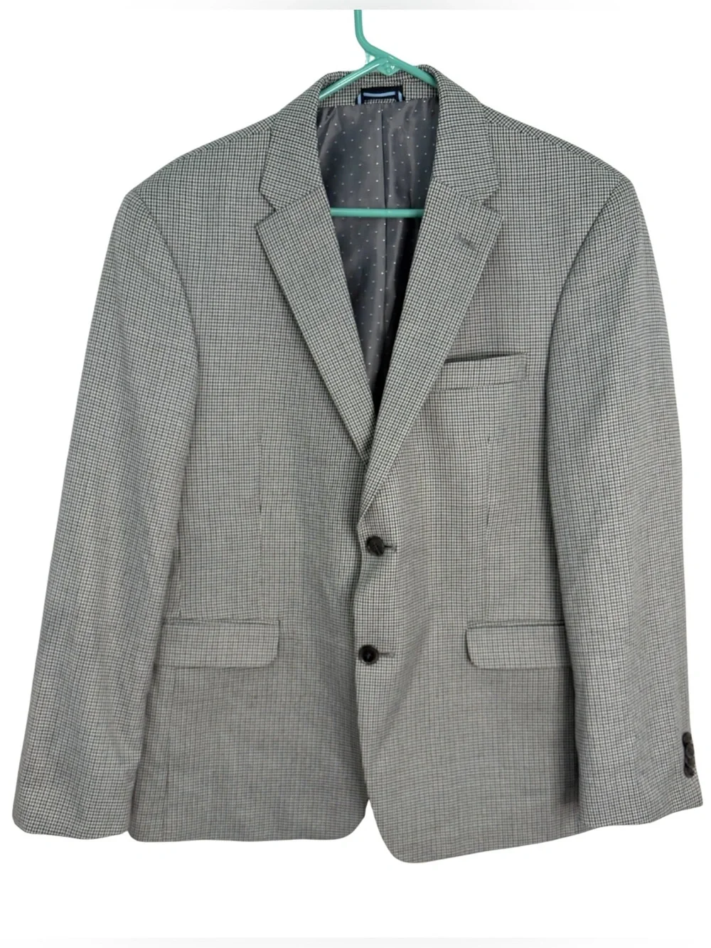 Tommy Hilfiger Gray Two Button Micro-Check Sport Coat Blazer Size 40S
